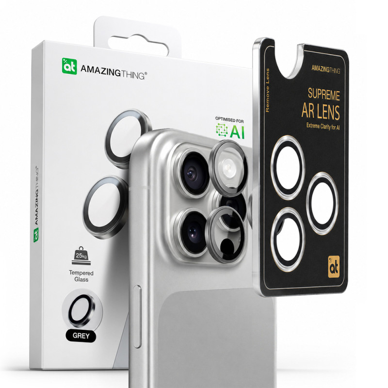 Ochranné sklo AmazingThing AR ALUMINUM 3 pro iPhone 16 Pro - gray