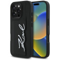 Kryt Karl Lagerfeld HC Grained PU Cardslot iPhone 16 Pro - černý