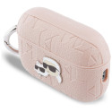 Pouzdro Karl Lagerfeld MONOGRAM pro AirPods Pro 3 - růžová