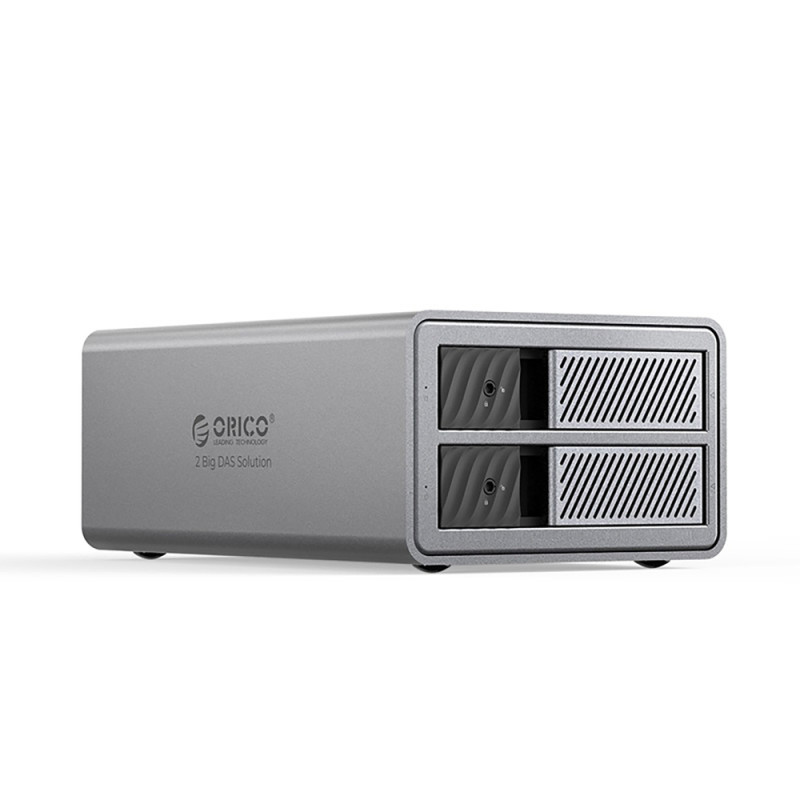 DAS disková pole Orico 9828RU3 pro 2 2.5"/3.5" SATA HDD/SSD - šedá