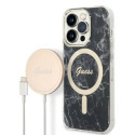 Kryt Guess Marble GUBPP14LHMEACSK iPhone 14 Pro černá/černá