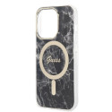 Kryt Guess Marble GUBPP14LHMEACSK iPhone 14 Pro černá/černá