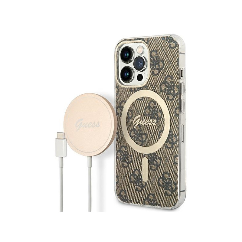 Kryt Guess GUBPP13LH4EACSW pro iPhone 13 Pro - hnědá/havědá