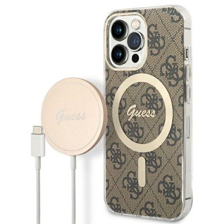 Set Guess GUBPP13LH4EACSW pro iPhone 13 Pro - hnědá
