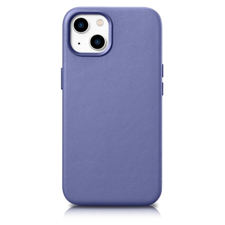 iCarer kožené pouzdro pro iPhone 14 Plus Light Purple (MagSafe)