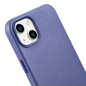 iCarer kožené pouzdro pro iPhone 14 Plus Light Purple (MagSafe)