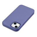 iCarer kožené pouzdro pro iPhone 14 Plus Light Purple (MagSafe)