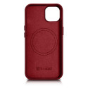 iCarer CASE LEATHER kožené pouzdro iPhone 14 Plus červené
