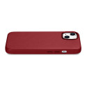 iCarer CASE LEATHER kožené pouzdro iPhone 14 Plus červené