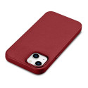 iCarer CASE LEATHER kožené pouzdro iPhone 14 Plus červené