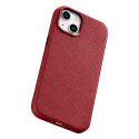 iCarer CASE LEATHER kožené pouzdro iPhone 14 Plus červené
