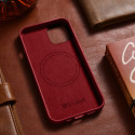 iCarer CASE LEATHER kožené pouzdro iPhone 14 Plus červené