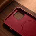 iCarer CASE LEATHER kožené pouzdro iPhone 14 Plus červené