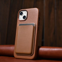 Pouzdro iCarer CASE LEATHER iPhone 14 Plus - hnědá