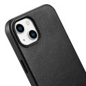 iCarer kožené pouzdro MagSafe pro iPhone 14 Plus - černé