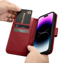 Pouzdro iCarer 2v1 Anti-RFID pro iPhone 14 Pro Max - červené