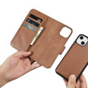 Pouzdro iCarer 2v1 iPhone 14 Plus Anti‑RFID hnědé