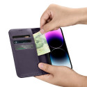 Pouzdro iCarer 2v1 Wallet pro iPhone 14 Pro – tmavě fialová