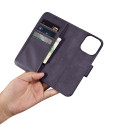 Pouzdro iCarer 2v1 Wallet pro iPhone 14 Pro – tmavě fialová