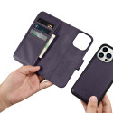 Pouzdro iCarer 2v1 Wallet pro iPhone 14 Pro – tmavě fialová