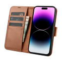 Pouzdro iCarer 2v1 iPhone 14 Pro - hnědé (Anti-RFID)