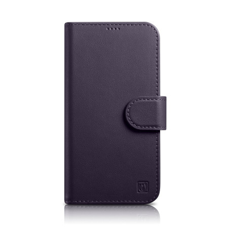 Pouzdro iCarer Wallet Case 2v1 pro iPhone 14 – tmavě fialová