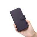 Pouzdro iCarer Wallet Case 2v1 pro iPhone 14 – tmavě fialová