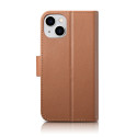 Pouzdro iCarer iPhone 14 2v1 Anti-RFID - hnědá