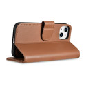 Pouzdro iCarer iPhone 14 2v1 Anti-RFID - hnědá