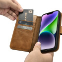 Pouzdro iCarer iPhone 14 Plus 2v1 Anti-RFID - hnědé