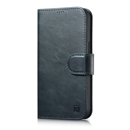 Pouzdro iCarer Oil Wax Wallet Case 2v1 pro iPhone 14 Plus - modré