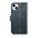 Pouzdro iCarer Oil Wax Wallet Case 2v1 pro iPhone 14 Plus - modré