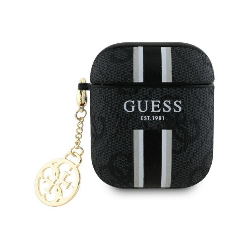 Pouzdro Guess GUA2P4RPSK pro AirPods 1/2 - černá/černá