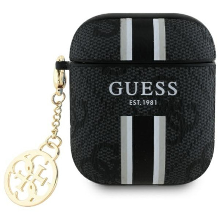 Pouzdro Guess GUA2P4RPSK pro AirPods 1/2 černá/černá