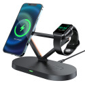 Acefast E9 15W Qi MagSafe stanice 3v1 černá