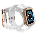 Hurtel PROTECT STRAP BAND pro Apple Watch - bílá/rose gold