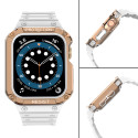 Hurtel PROTECT STRAP BAND pro Apple Watch - bílá/rose gold