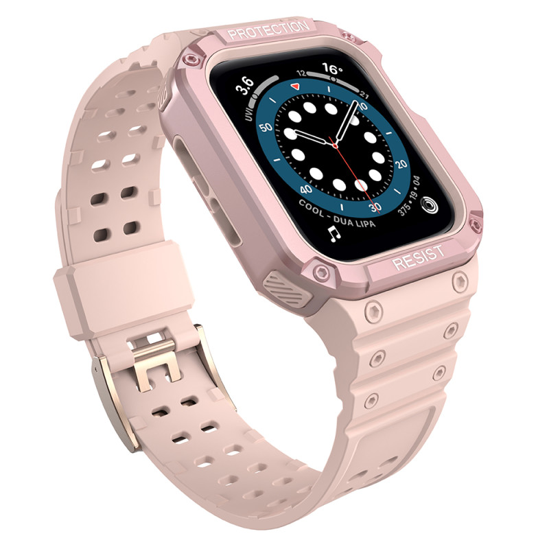 Řemínek Hurtel Protect Strap Band pro Apple Watch 42/44/45mm - růžový