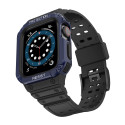 Hurtel Protect Strap Band pro Apple Watch 42/44/45mm - černá/modrá