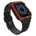 Hurtel PROTECT STRAP BAND pro Apple Watch 42/44/45mm - černá/červen