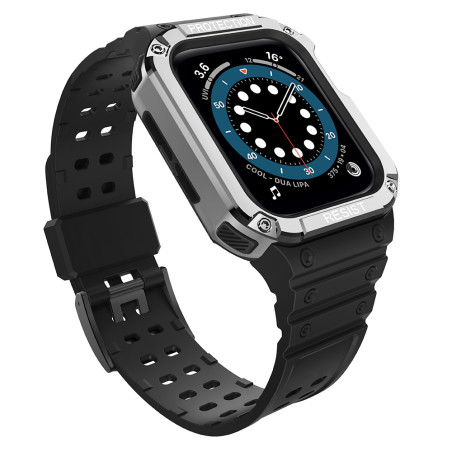 Hurtel PROTECT STRAP BAND pro Apple Watch 38/40/41mm - black/silver