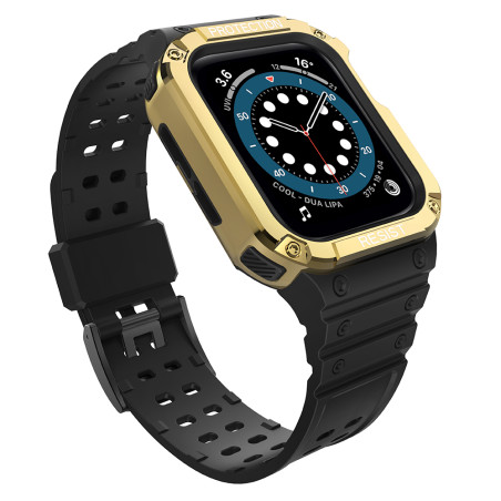Hurtel Protect Strap Band pro Apple Watch 38/40/41mm black/gold