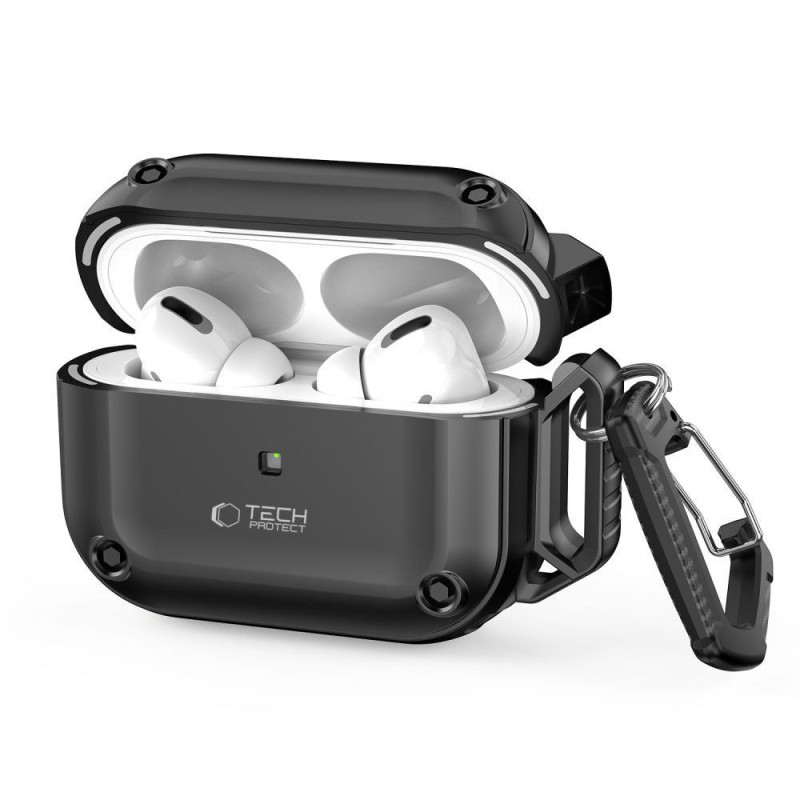 Ochranné pouzdro Tech-Protect Rough Hook pro Apple AirPods Pro 1 / 2 – černé