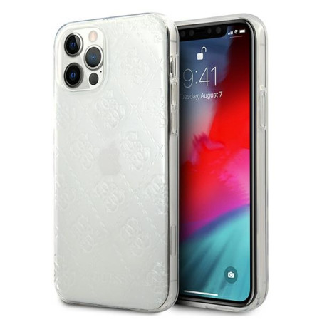 Kryt Guess 4G 3D Pattern pro iPhone 12 Pro Max transparentní