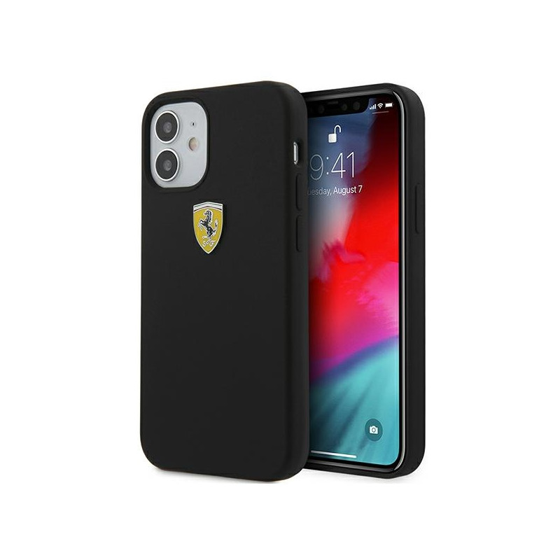 Kryt Ferrari FESSIHCP12SBK pro iPhone 12 mini - černá/černá