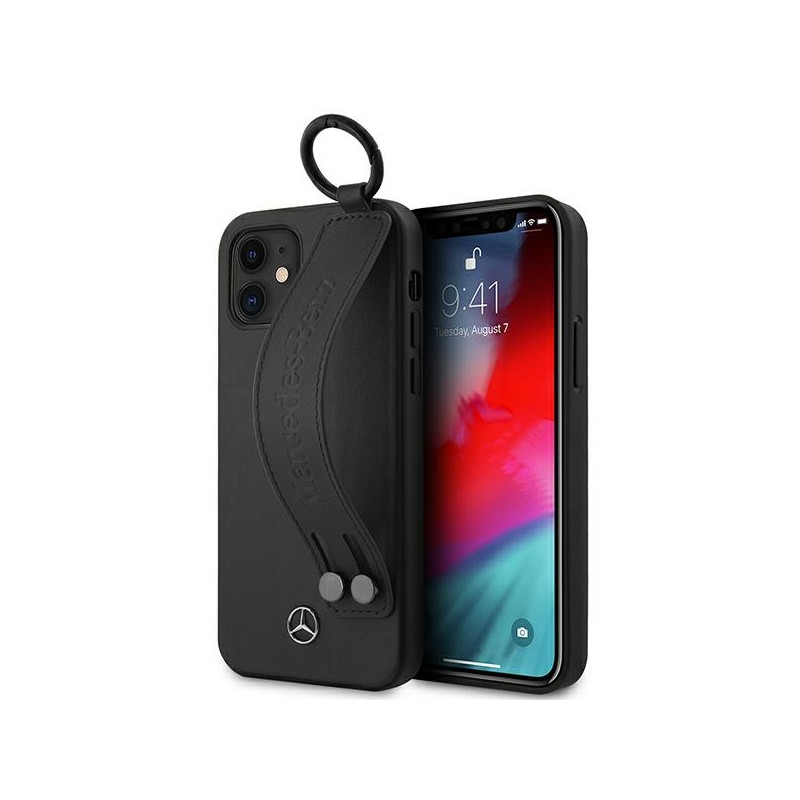 Kryt Mercedes STRAP LINE pro iPhone 12 mini - černý