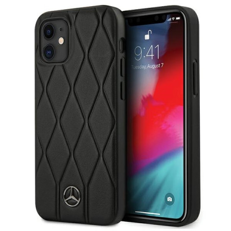 Kryt Mercedes WAVE LINE pro iPhone 12 mini - černý