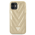 Kryt Guess V-Quilted pro iPhone 12 mini – zlatá