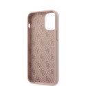Kryt Guess SILICONE TRIANGLE LOGO pro iPhone 12 mini light pink