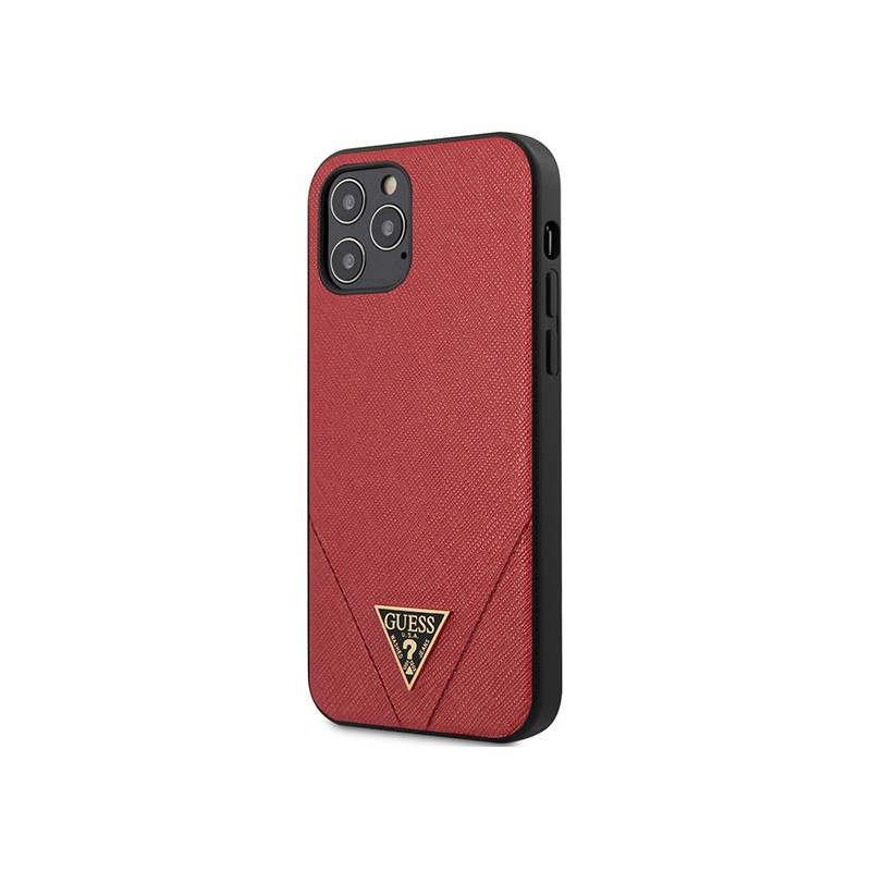 Kryt Guess GUHCP12LVSATMLRE pro iPhone 12 Pro Max - červená